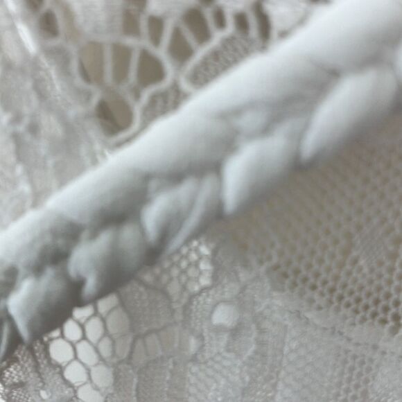 TORRID 0 Chiffon  Braided Lacy Hi/Lo Top - Picture 9 of 11